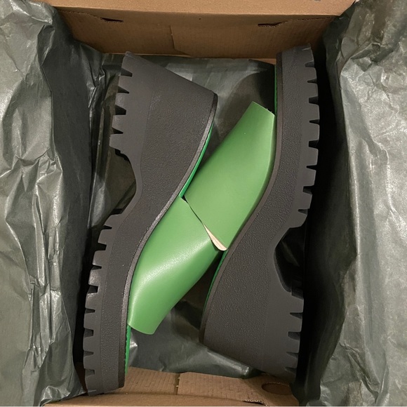 NEW Free People Winona Wedge Sandals In Kelly Green - Picture 7 of 9